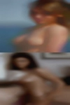 Naked woman putting Manhattan
